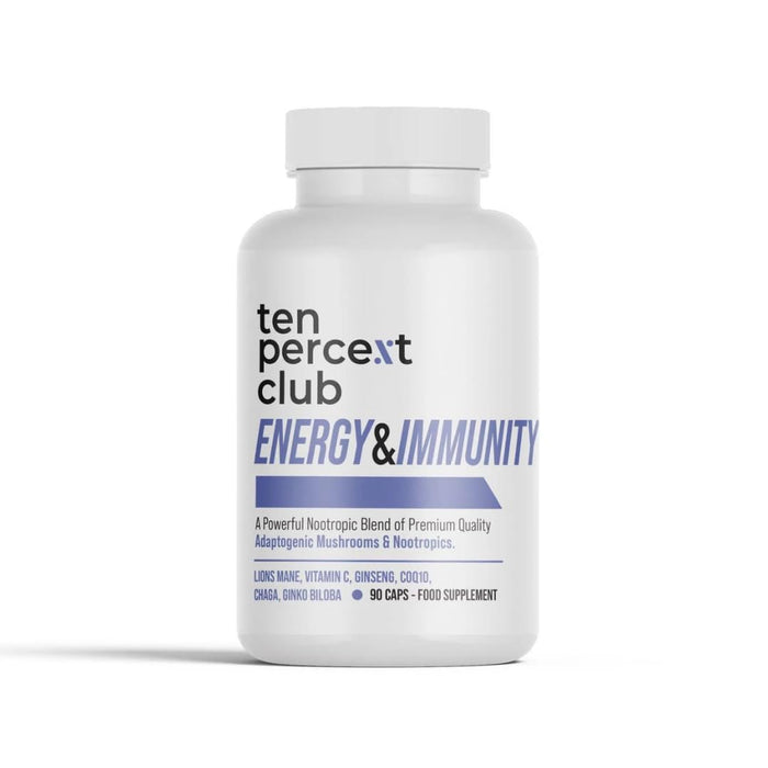 The Ten Percent Club Energy and Immunity 90 Caps - Mushrooms at MySupplementShop by Ten Percent Club