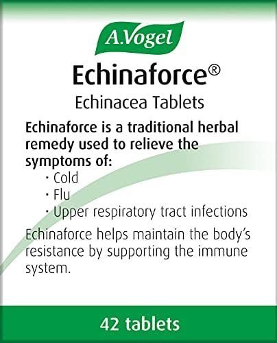 A Vogel Echinaforce for Coughs Colds and Flu 42 Tablets - Immune Support at MySupplementShop by A Vogel