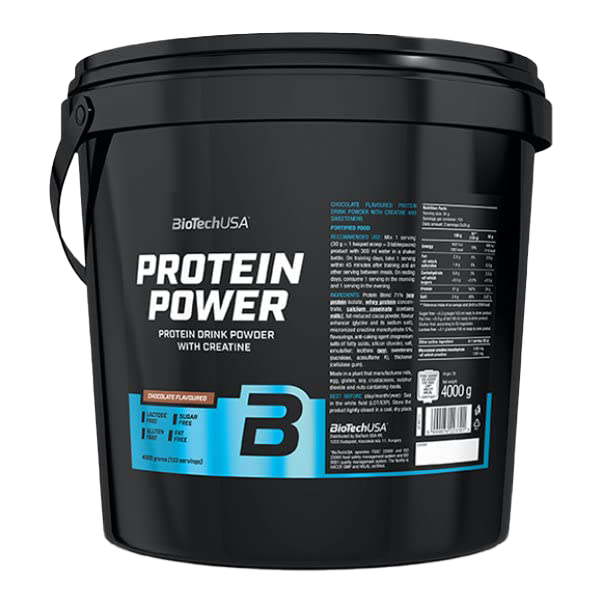 BioTechUSA Protein Power, Erdbeer-Banane – 4000 Gramm