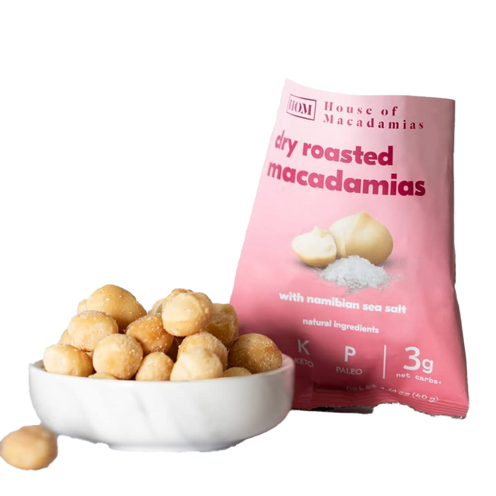 House Of Macadamia Nuts Roasted 12x40g Namibian Sea Salt