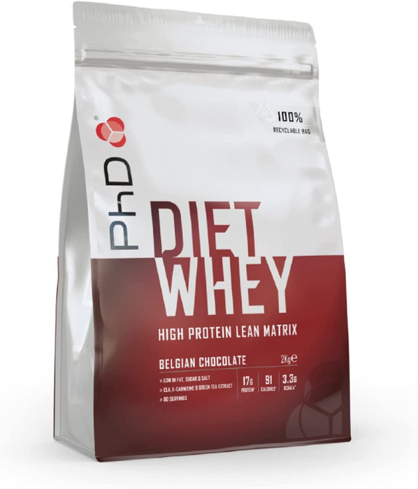 PhD Nutrition Diet Whey Protein Powder 2Kg | High-Quality Protein | MySupplementShop.co.uk