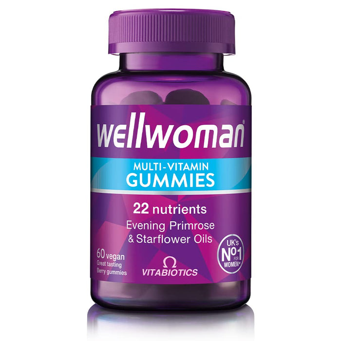 Vitabiotics Wellwoman Multi-Vitamin Natural Berry Flavour 60 Vegan Gummies - Women at MySupplementShop by Vitabiotics