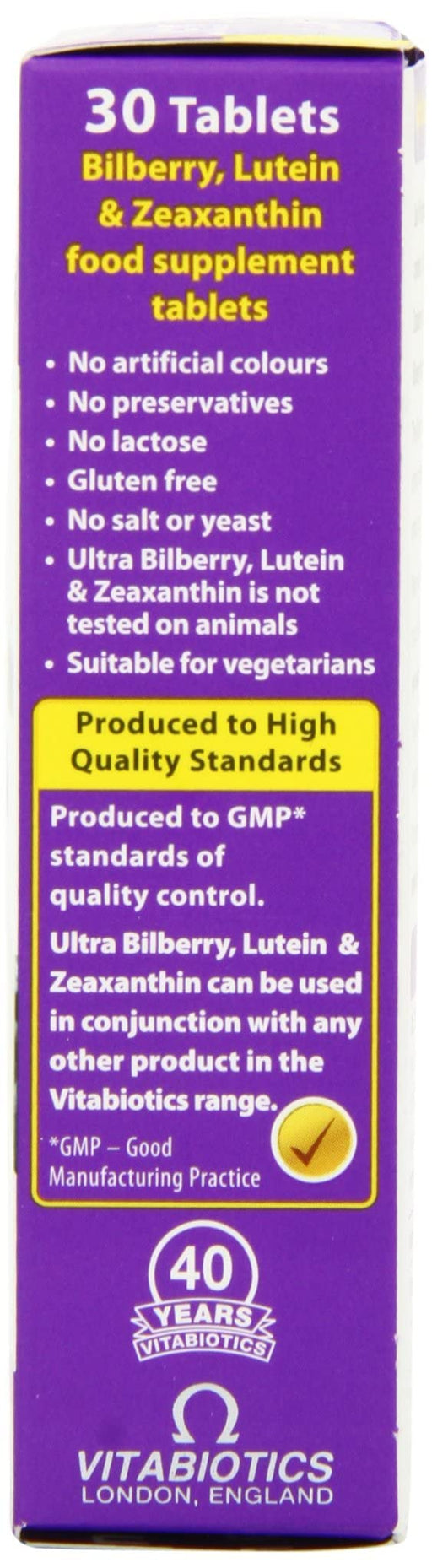 Vitabiotics Ultra Bilberry Lutein & Zeaxanthin  x 30 - Immune Support at MySupplementShop by Vitabiotics