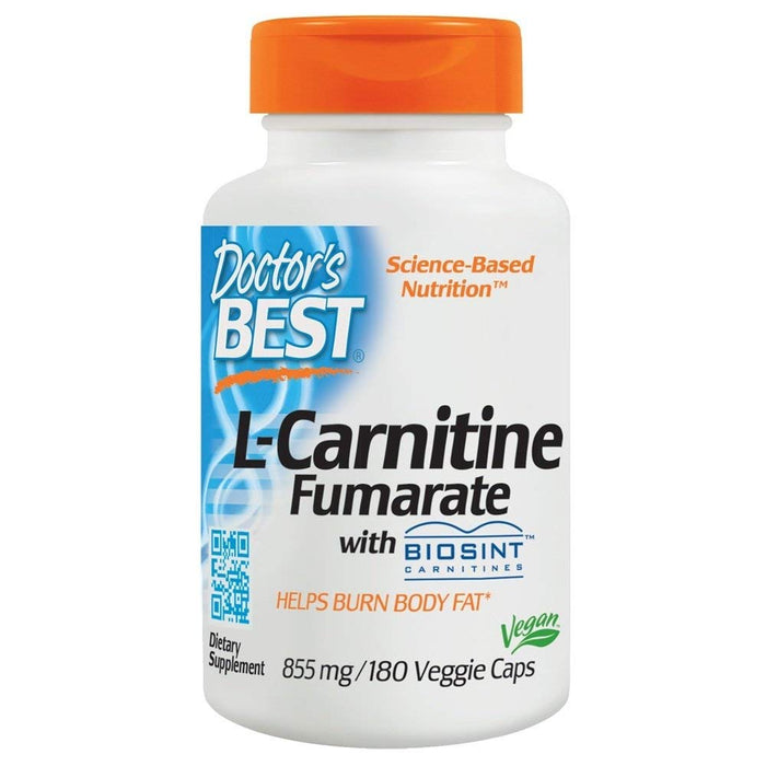 Doctor's Best L-Carnitine Fumarate, 855mg - 180 vcaps | High-Quality Carnitine | MySupplementShop.co.uk