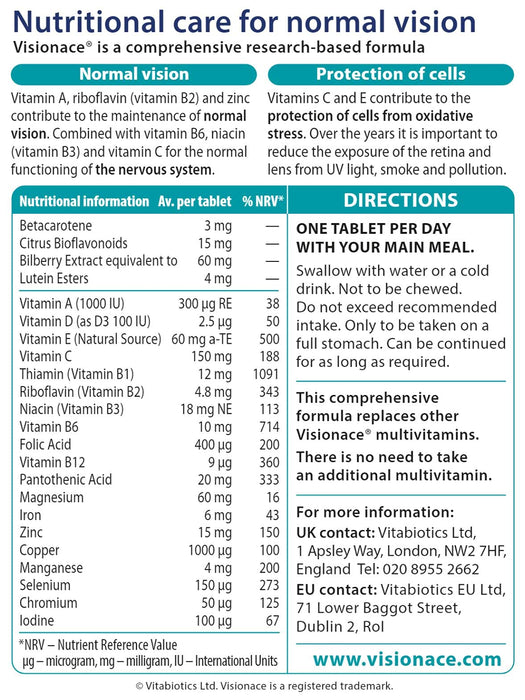 Vitabiotics Visionace Capsules 