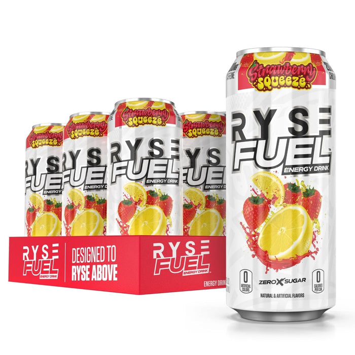 RYSE Fuel Energy Drink, Strawberry Squeeze 12 x 473 ml
