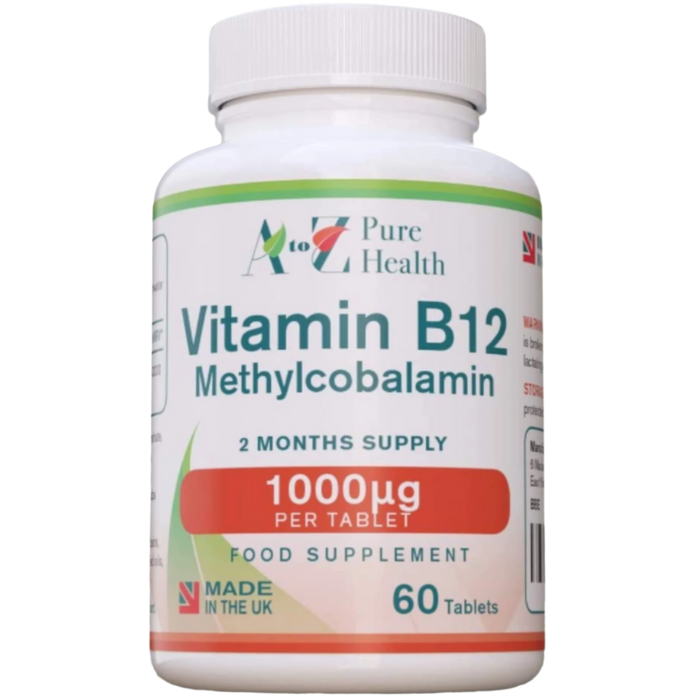 A to Z Pure Health Vitamin B12 Methylcobalamin 60 Tablets