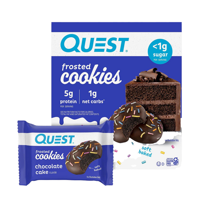 Quest Nutrition Frosted Cookies 8x25g Schokoladenkuchen