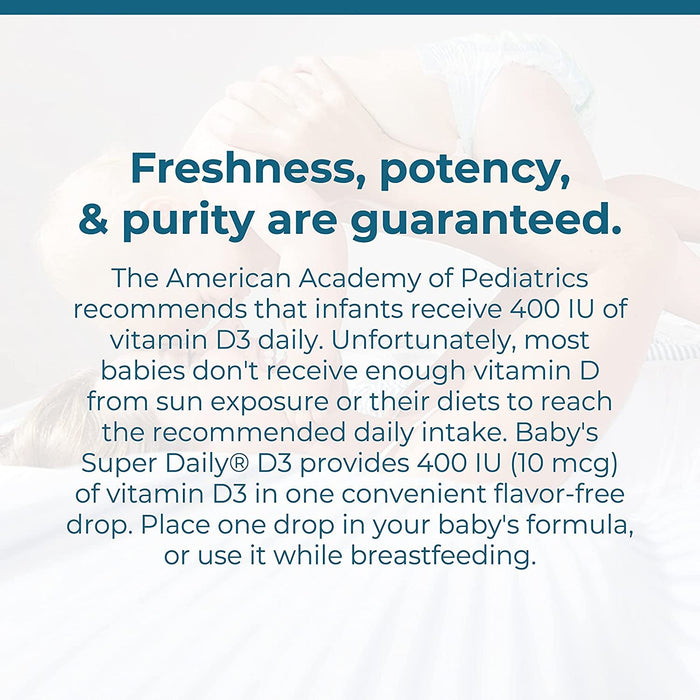 Carlson Labs Baby's Super Daily D3, 400 IU - 10 ml. | High-Quality Health and Wellbeing | MySupplementShop.co.uk