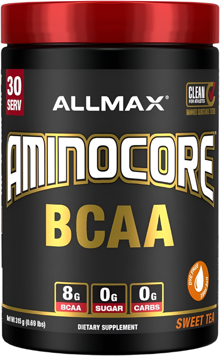 AllMax Nutrition Aminocore BCAA, Blaue Himbeere – 315 Gramm