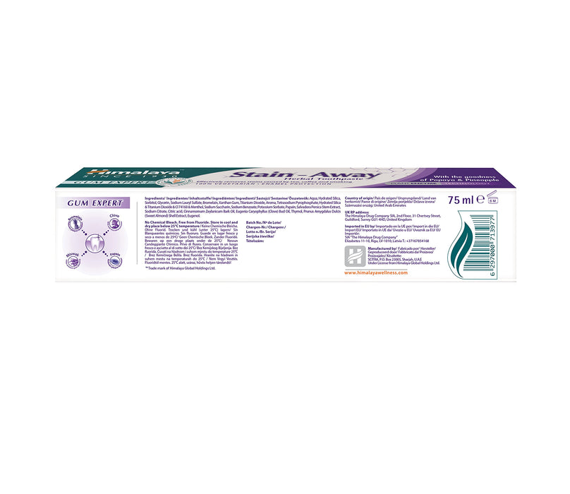 Himalaya Stain-Away Toothpaste - 75 ml. | High-Quality Toothpastes | MySupplementShop.co.uk