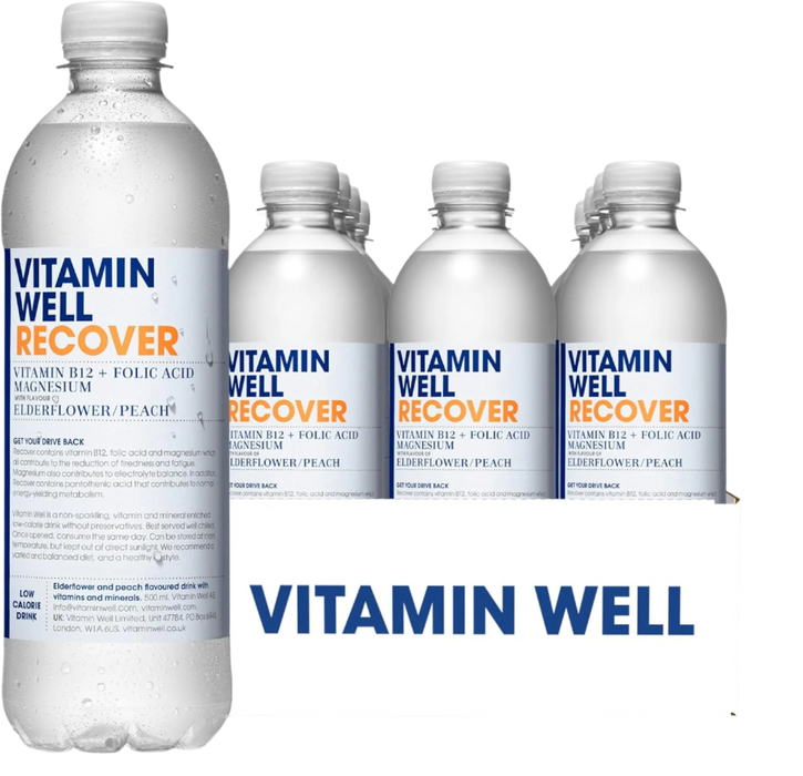 Vitamin Well Recover 12x500ml Peach & Elderflower