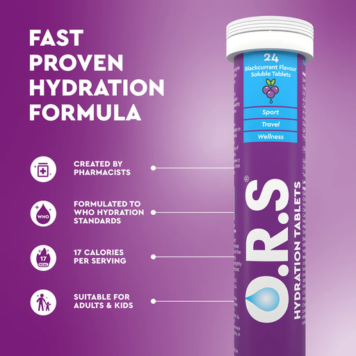 Ors Oral Rehydration Salt Tablets Blackcurrant