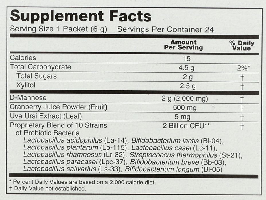 NOW Foods Cranberry Mannose + Probiotics - 24 packets | High-Quality Cranberry | MySupplementShop.co.uk