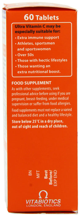 Vitabiotics Ultra Vitamin C 500mg 60 Tablets - Immune Support at MySupplementShop by Vitabiotics