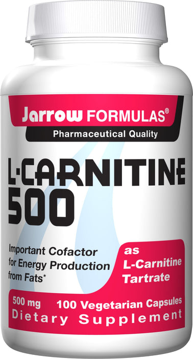 Jarrow Formulas L-Carnitine, 500mg - 100 caps | High-Quality Carnitine | MySupplementShop.co.uk
