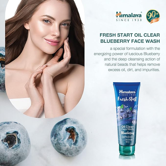 Himalaya Fresh Start Oil Clear Face Wash, Blueberry - 100 ml