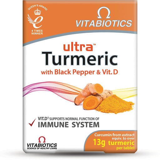 Vitabiotics Ultra Turmeric With Black Pepper & Vitamin D x 60 - Bone Care at MySupplementShop by Vitabiotics