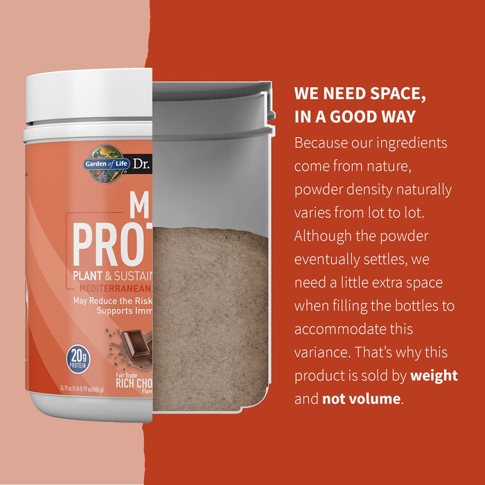 Garden of Life Dr. Formulated MD Protein Plant & Sustainable Salmon Powder, Rich Chocolate - 686g | High-Quality Plant Proteins | MySupplementShop.co.uk