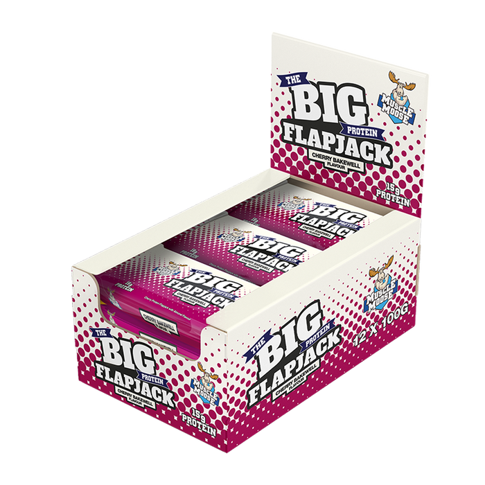 Muscle Moose Big Protein Flapjack 12x100g - Cherry Bakewell - Sports Nutrition at MySupplementShop by Muscle Moose