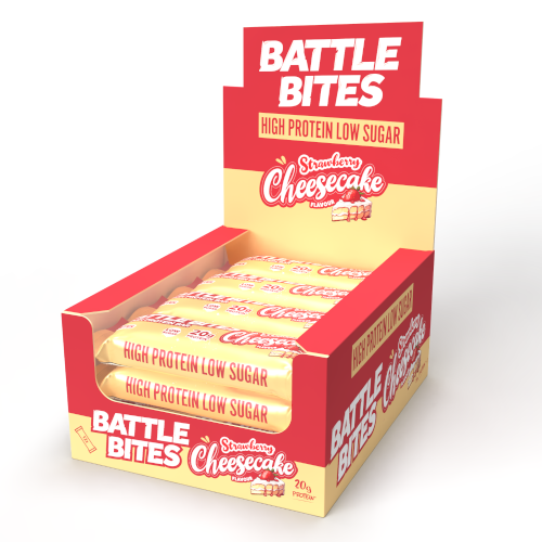 Battle Bites Protein Bars – High Protein, Low Sugar Snack – All Flavours Available 12x62g