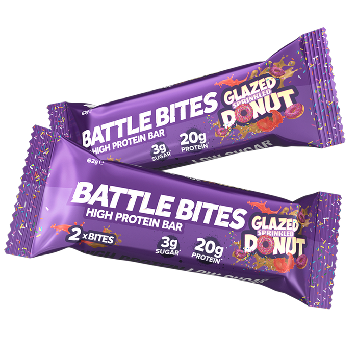 Battle Bites Protein Bars – High Protein, Low Sugar Snack – All Flavours Available 12x62g