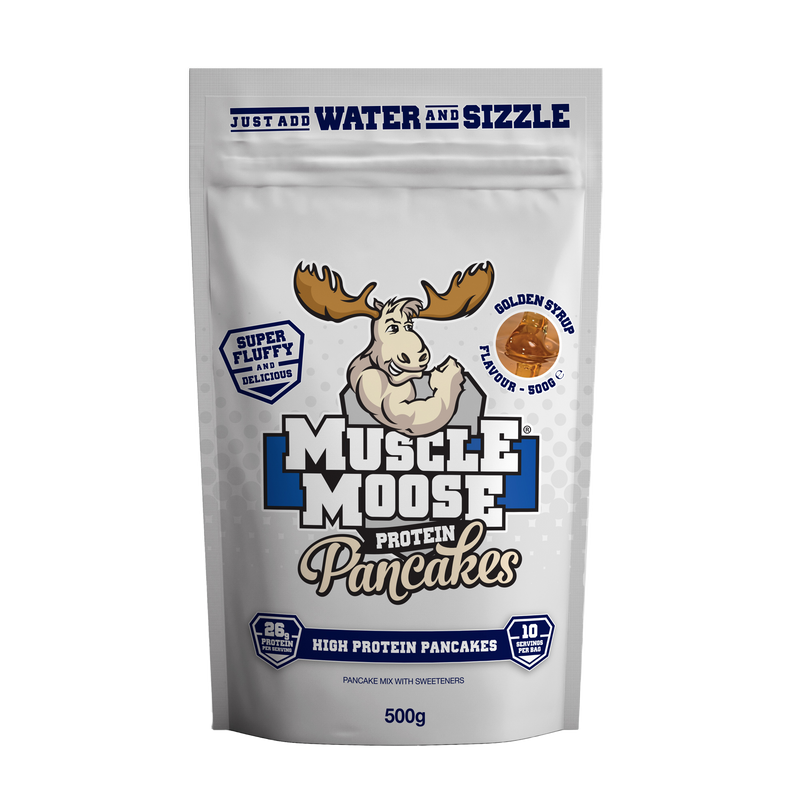 Muscle Moose Protein Pancakes Golden Syrup Flavor 10 Servings 500g