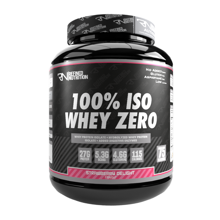 Refined Nutrition Refined 100% Iso Whey Zero 2.27kg Strawberry Delight - Supplements at MySupplementShop by Refined Nutrition