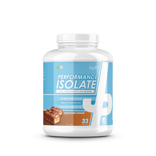Trained By JP Performance Isolate 1kg Chocolate Caramel Best Value Sports Supplements at MYSUPPLEMENTSHOP.co.uk