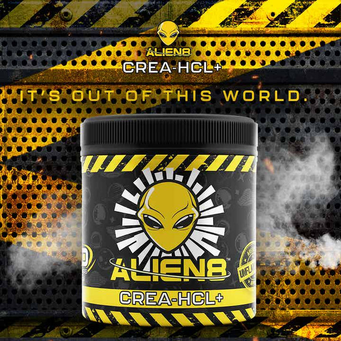 Alien8 Creatine HCL+ 200g Pure Performance Powder for Enhanced Muscle Endurance
