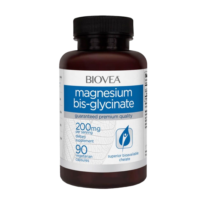 Biovea Magnesium Bis-Glycinate 200mg 90 Vegetarian Capsules