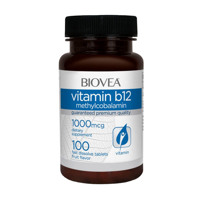 Biovea Vitamin B12 (Methylcobalamin) 1000mcg 100 Fast Dissolve Tablets