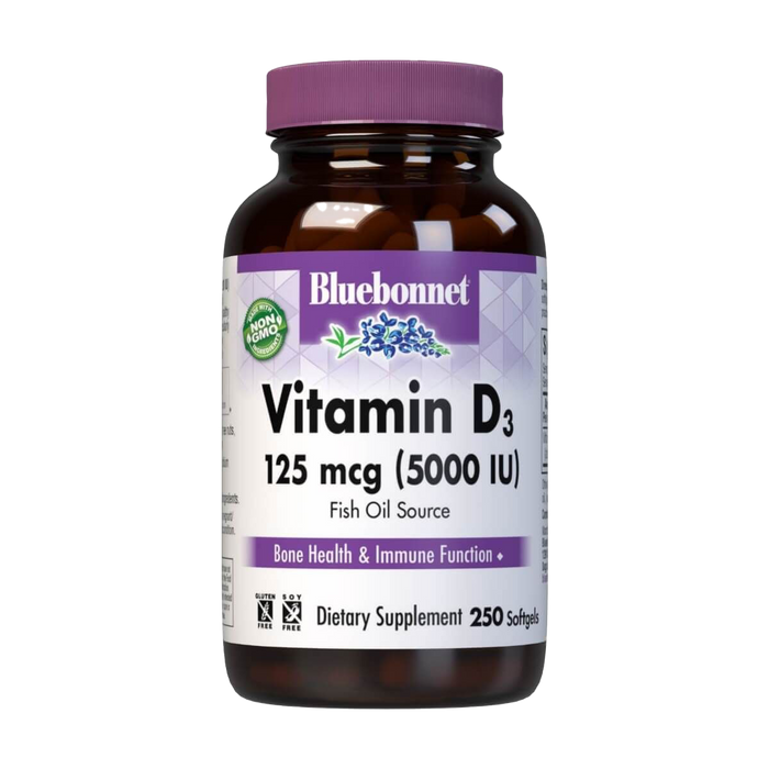 Bluebonnet Vitamin D3 5,000iu 250 Softgels