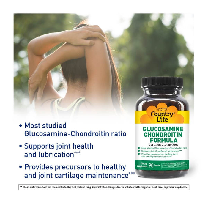 Country Life Glucosamine Chondroitin Formula 90 Capsules | Premium Supplements at MYSUPPLEMENTSHOP