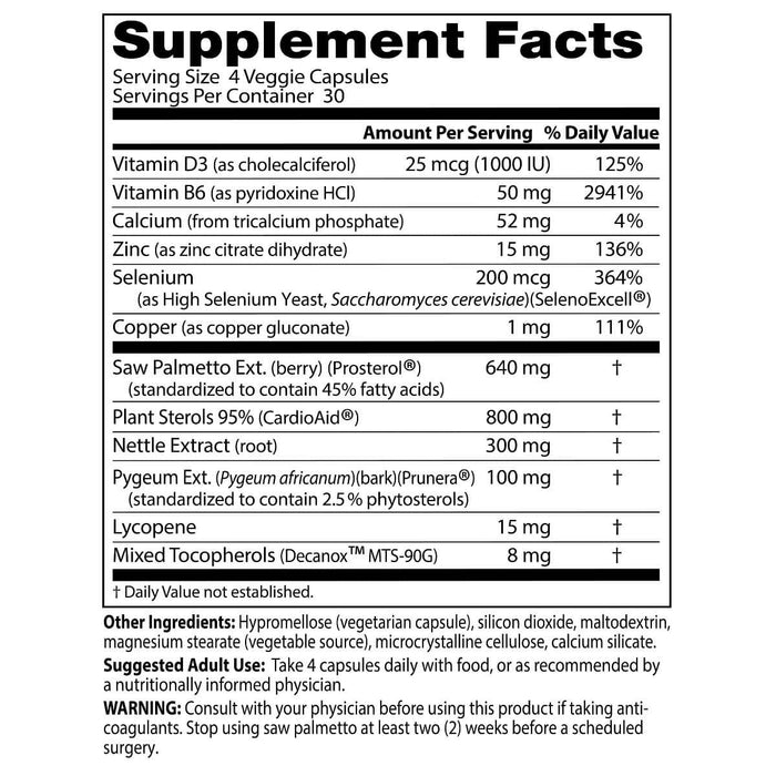 Doctor's Best Comprehensive Prostate Formula 120 Veggie Capsules | Premium Supplements at MYSUPPLEMENTSHOP