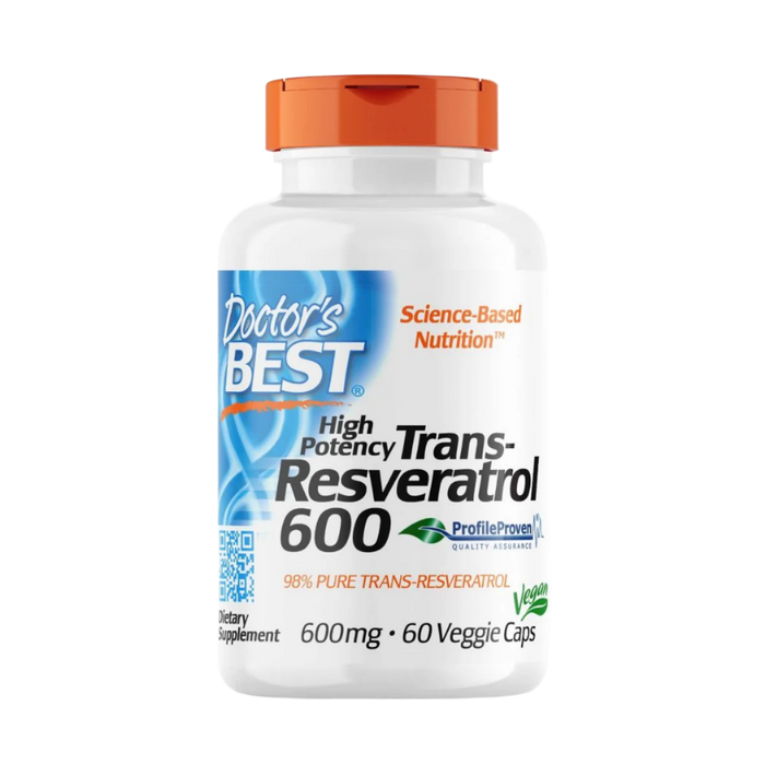 Doctor's Best Trans-Resveratrol 600, 600 mg – 60 Kapseln