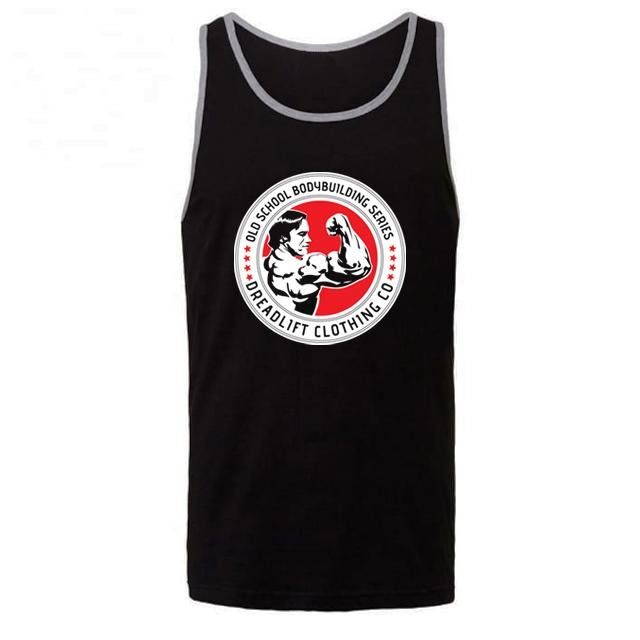 Dreadlift Oldschool Bodybuilding Tank - Black/Grey - Small - Tank Top at MySupplementShop by Dreadlift