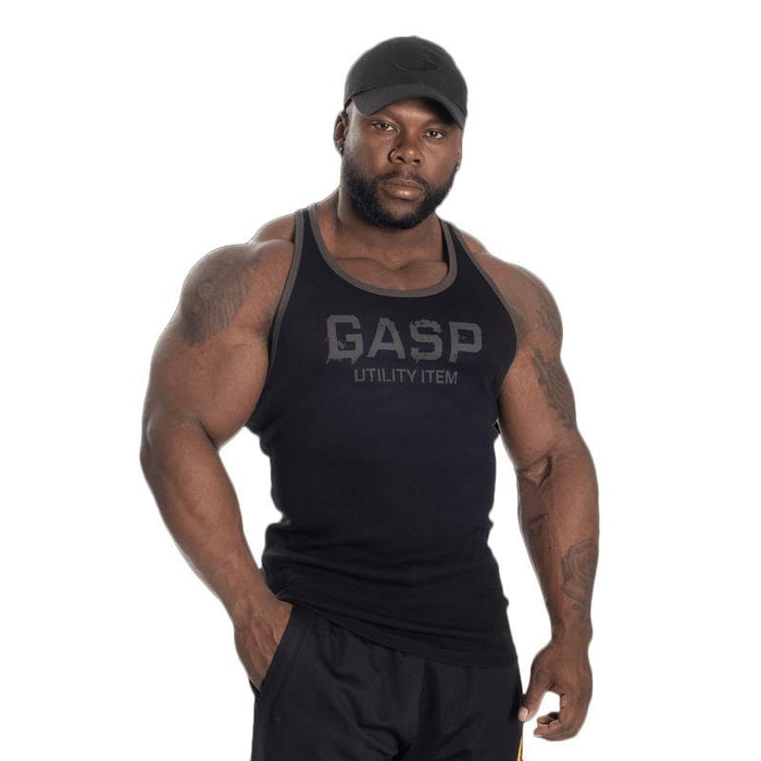 GASP Ribbed T-Back - Black - Large - Tank Top at MySupplementShop by Gasp