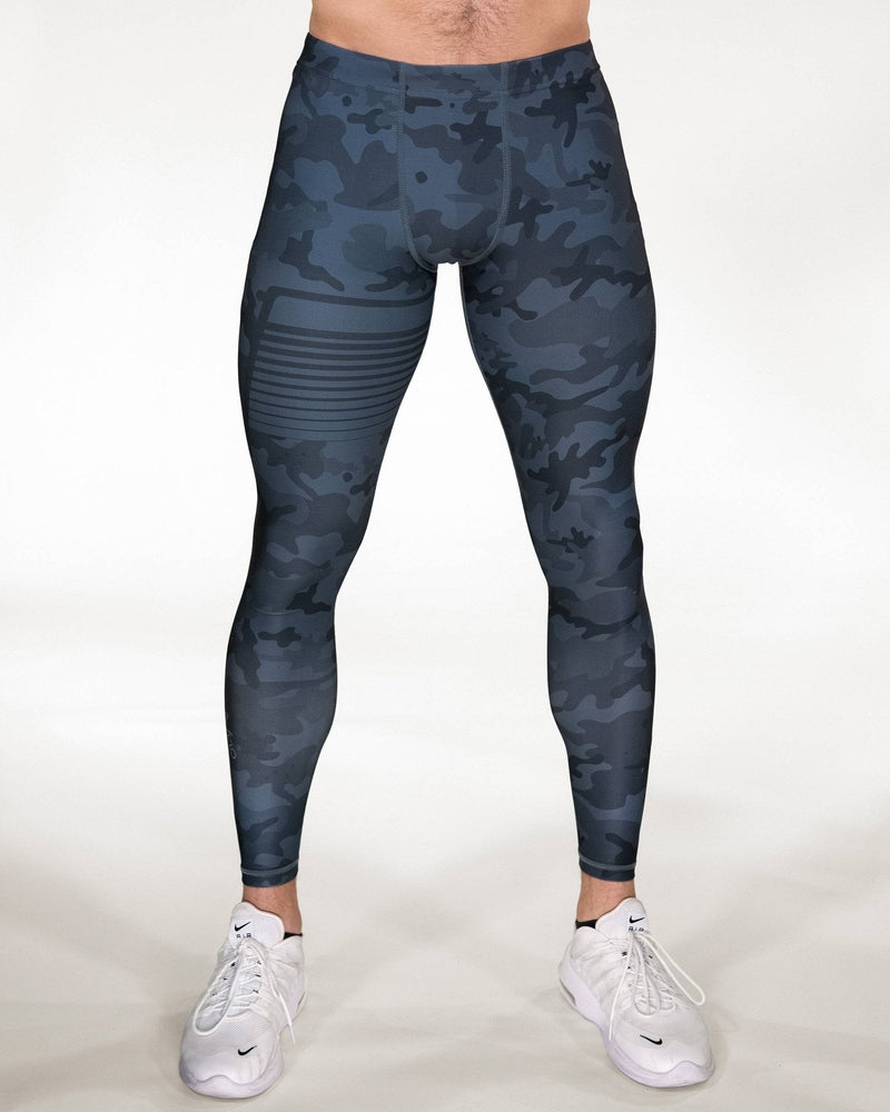 Gavelo Sniper Blue Camo Compression Pants