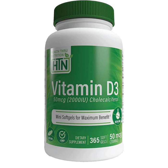 Health Thru Nutrition Vitamin D3, 2000 IE – 365 Kapseln