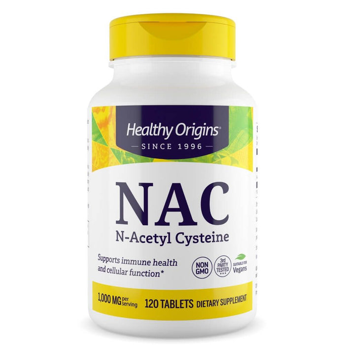 Healthy Origins N-Acetyl-L-Cysteine (NAC) 1000 mg, 120 Tablets - Cellular Health at MySupplementShop by Healthy Origins