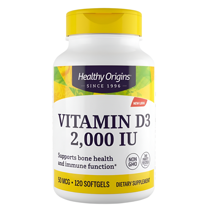 Healthy Origins Vitamin D3 2,000iu 120 Softgels