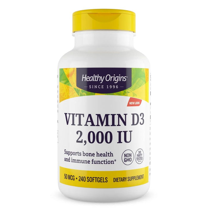 Healthy Origins Vitamin D3 2,000iu 240 Softgels - Immune Support at MySupplementShop by Healthy Origins