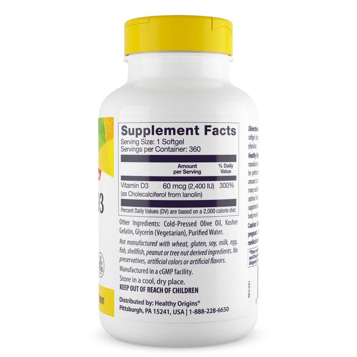 Healthy Origins Vitamin D3 2,400iu 360 Softgels | Premium Supplements at MYSUPPLEMENTSHOP