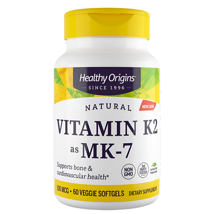 Healthy Origins Vitamin K2 as MK-7 100mcg 60 Veggie Softgels