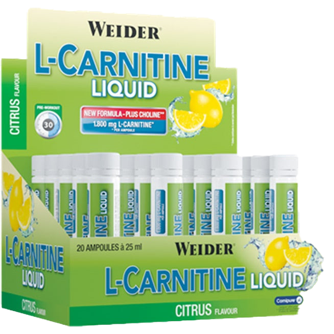 Weider L-Carnitin Liquid, Zitrus – 20 x 25 ml.