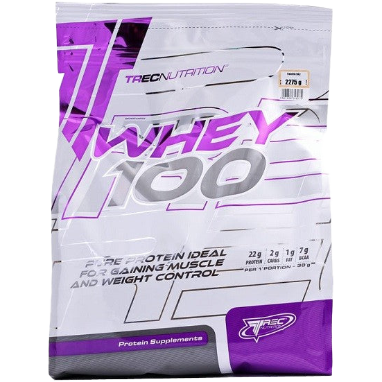 Trec Nutrition Whey 100, Strawberry - 2275 grams