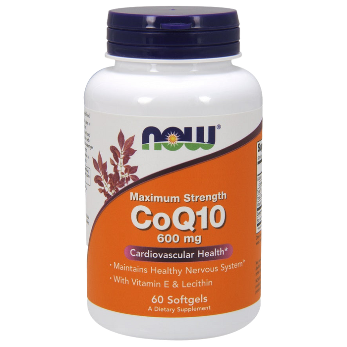 NOW Foods CoQ10 with Lecithin & Vitamin E, 600mg - 60 softgels