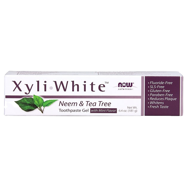 NOW Foods XyliWhite, Neem &amp; Teebaum-Zahnpasta-Gel – 181 g