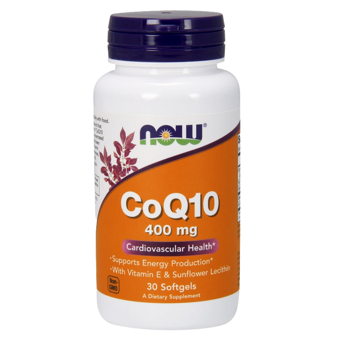 NOW Foods CoQ10 with Vitamin E & Sunflower Lecithin, 400mg - 30 softgels